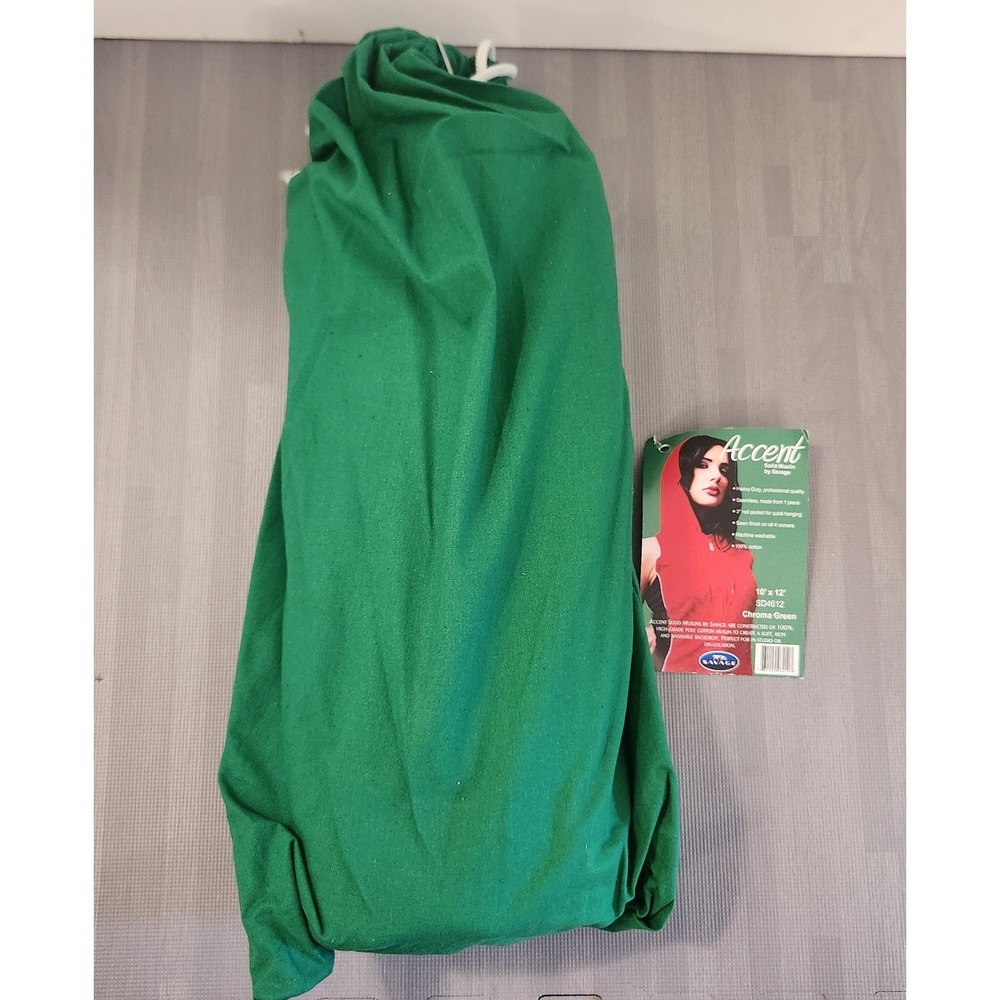 Savage Accent Solid Muslin Backdrop 10x12 Chroma Green SD4612 Photography Studio